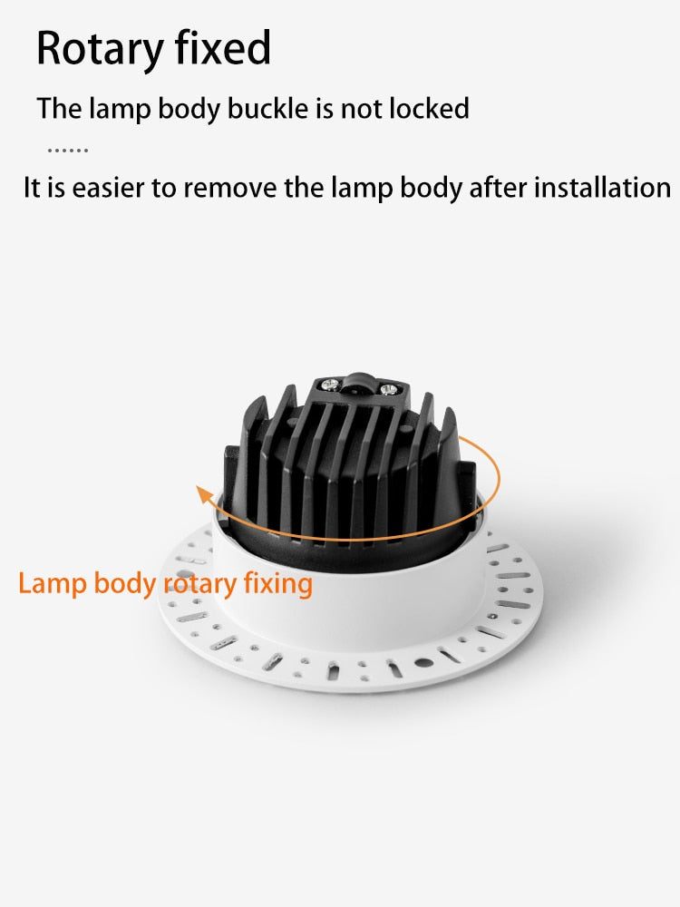 Saiyo Smart Dimmable Tuya LED Downlight Recessed Anti Glare Embedded 7W 10W Spot Lights Aluminum No Border Lamp Indoor Lighting