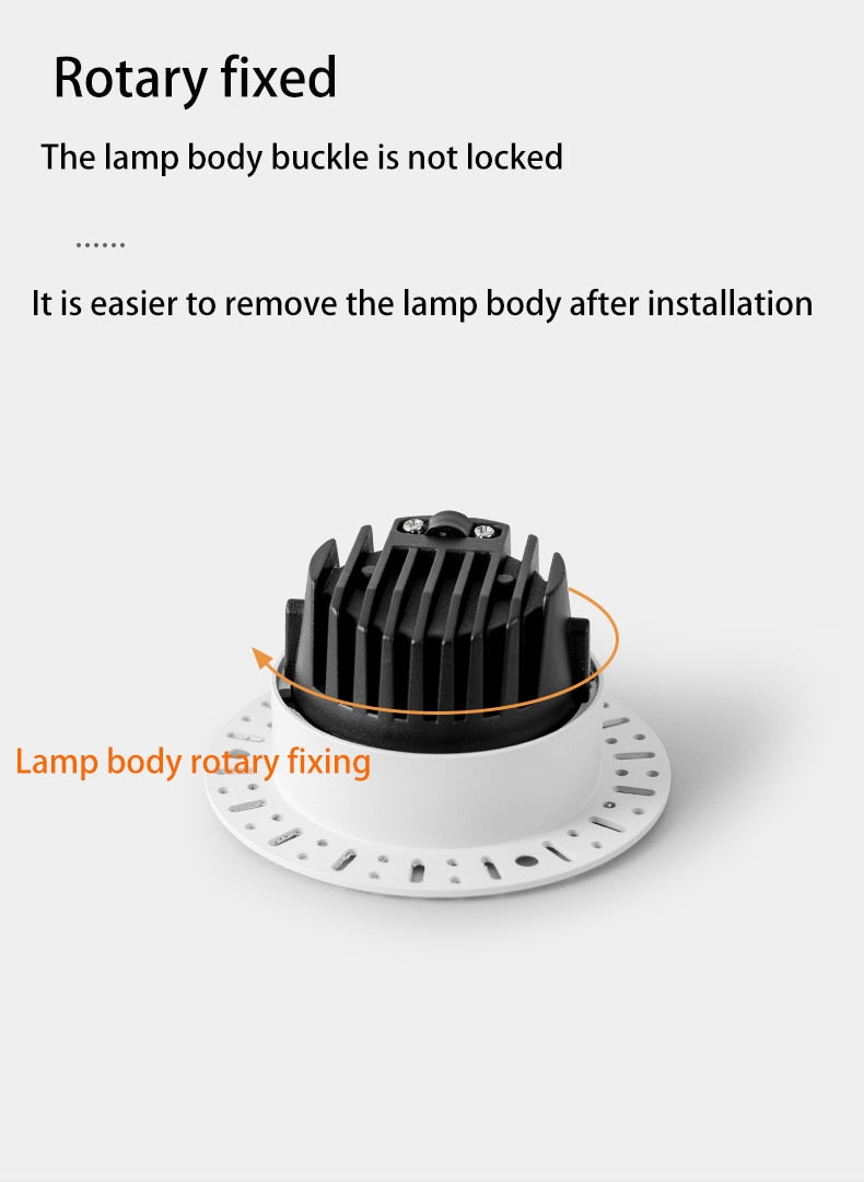 Saiyo Smart Dimmable Tuya LED Downlight Recessed Anti Glare Embedded 7W 10W Spot Lights Aluminum No Border Lamp Indoor Lighting