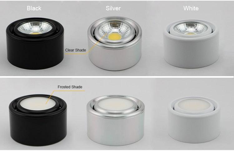 10PCS Surface Mounted LED Downlight 3W 5W COB Black White Silver Downlight AC110V/220V Lighting Fixtures Free Shipping - LED Lights For Sale : Affordable LED Solutions : Wholesale Prices