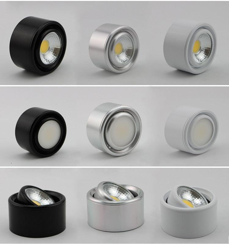 10PCS Surface Mounted LED Downlight 3W 5W COB Black White Silver Downlight AC110V/220V Lighting Fixtures Free Shipping - LED Lights For Sale : Affordable LED Solutions : Wholesale Prices