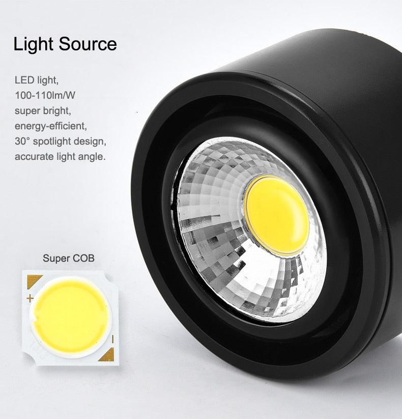 10PCS Surface Mounted LED Downlight 3W 5W COB Black White Silver Downlight AC110V/220V Lighting Fixtures Free Shipping - LED Lights For Sale : Affordable LED Solutions : Wholesale Prices