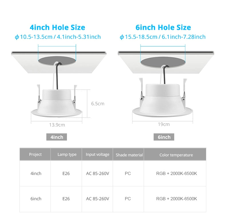 Home Decor WiFi Apple HomeKit E27 Base Smart LED Bulb Magic Lamp Colourful RGBWW RGBCW Downlight Work with Alexa Google Home