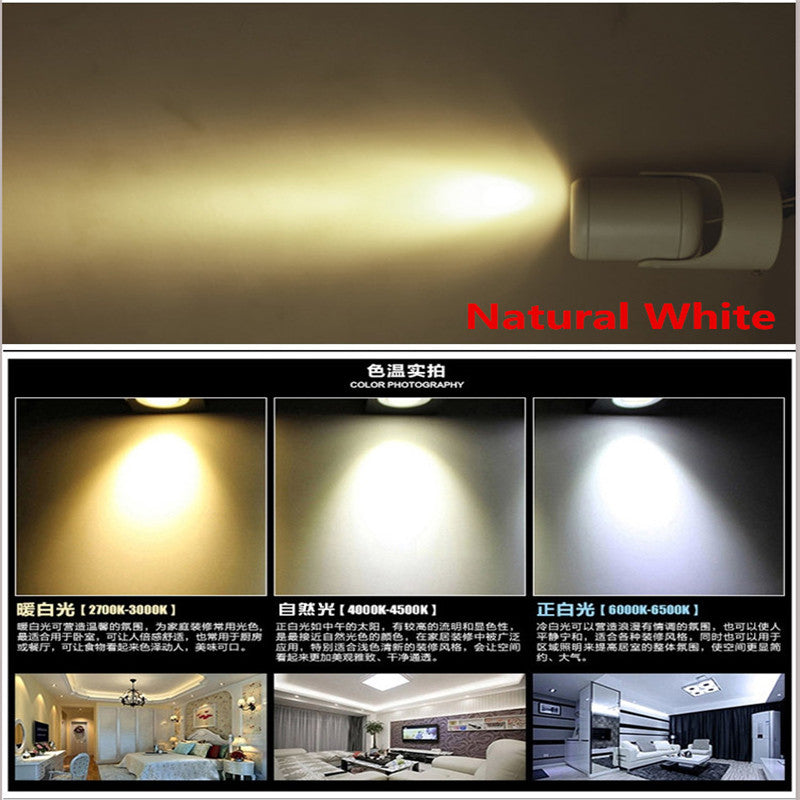 Dimmable 10W 20W Super Bright Spot light 180 Degree Rotation Surface Mounted Ceiling Lamp LED DownLight Warm/Natural/Cold White