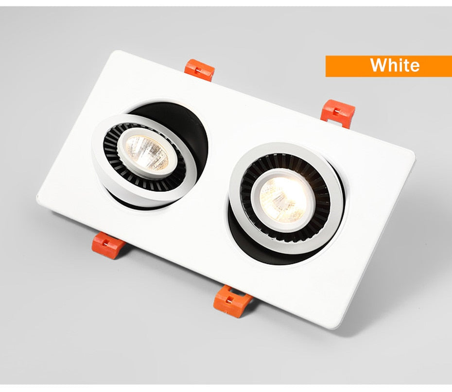 360 Angle Rotatable LED Downlight Recessed LED Lamp 10W 20W 24W Dimmable COB Spot Light for Background lights LED Ceiling lamp