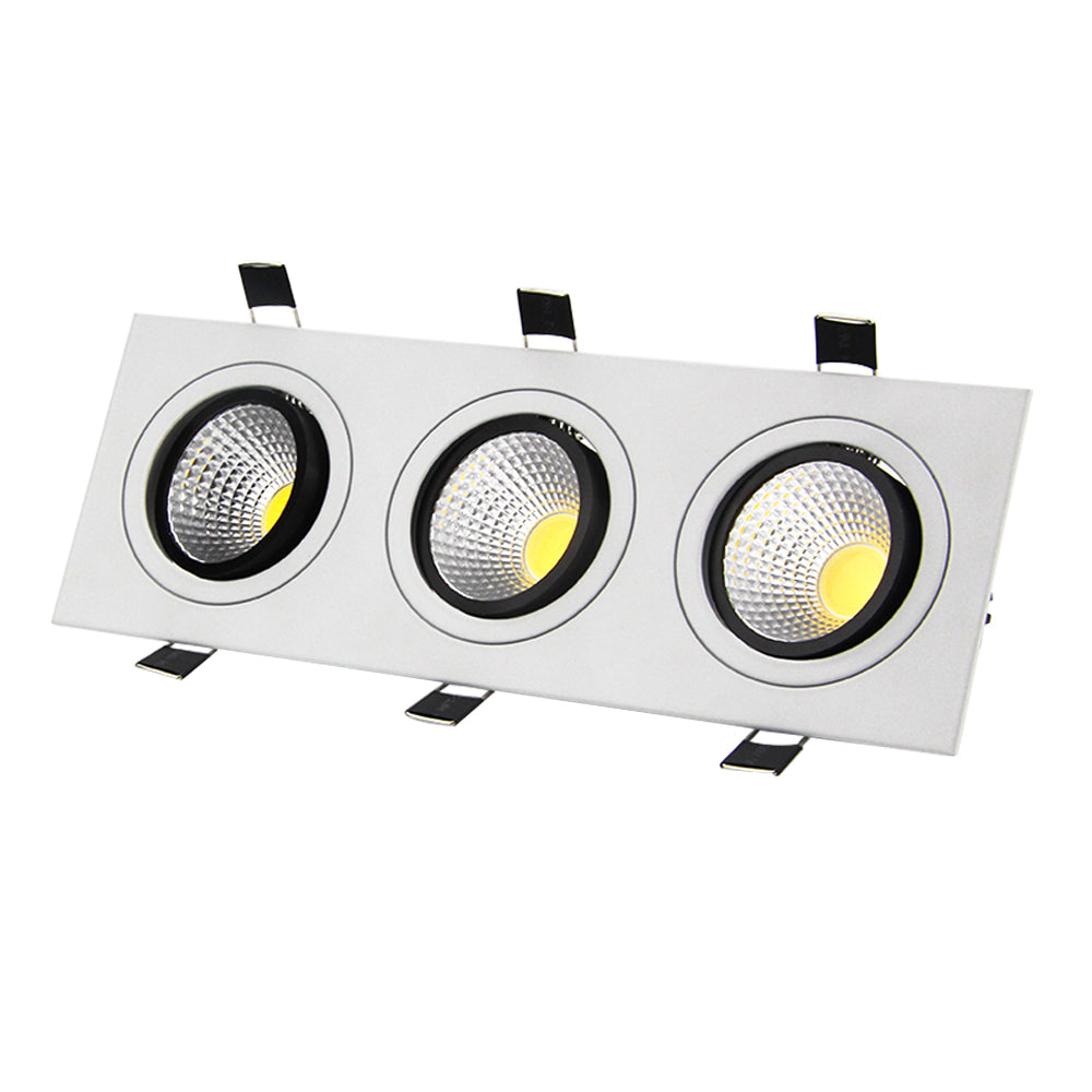 DBF Dimmable Square LED Downlight COB Ceiling Spot Light 15W 21W 30W 36W Ceiling Recessed AC110-220V Spot Light Indoor Lighting