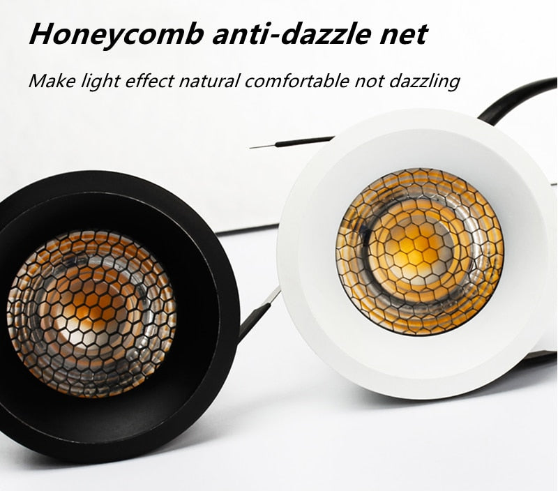 2020 New LED Dimmable Downlight Ultra Thin Anti Glare Spot light 7W 9W 12W 15W Recessed LED ceiling lamp AC85V-220V LED Lamp