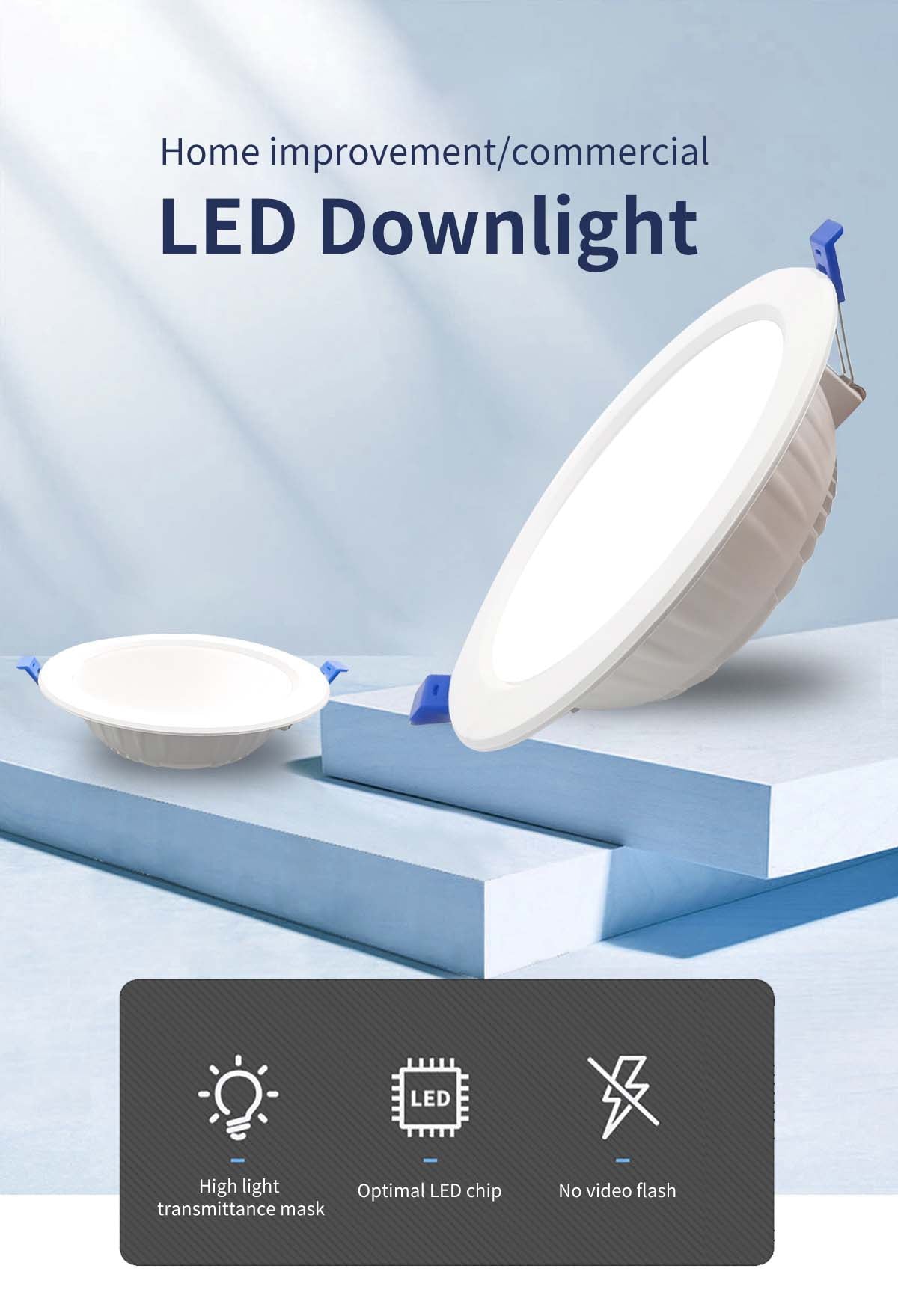 LED Downlight Recessed Light 10 Pcs/Lot 5W 10W 15W AC175-250V Led Spot Lamp For Supermarket Living Room Foyer Bar Counter