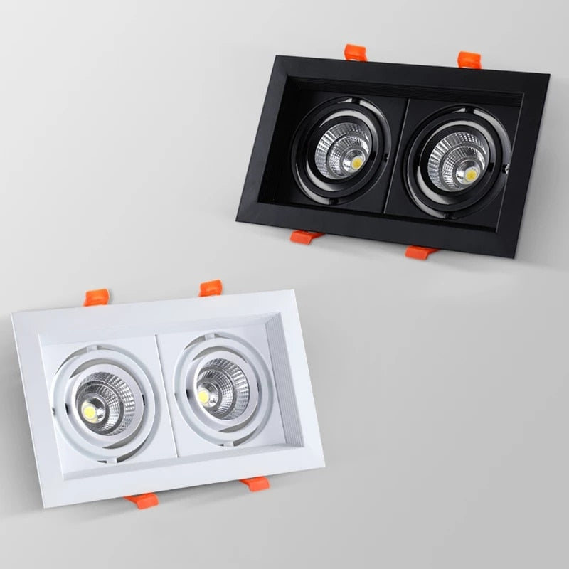 Square Recessed Dimmable COB LED Downlights 10W 20W 30W LED Ceiling Spot Lights AC85-265V LED Ceiling Lamps Indoor Lighting