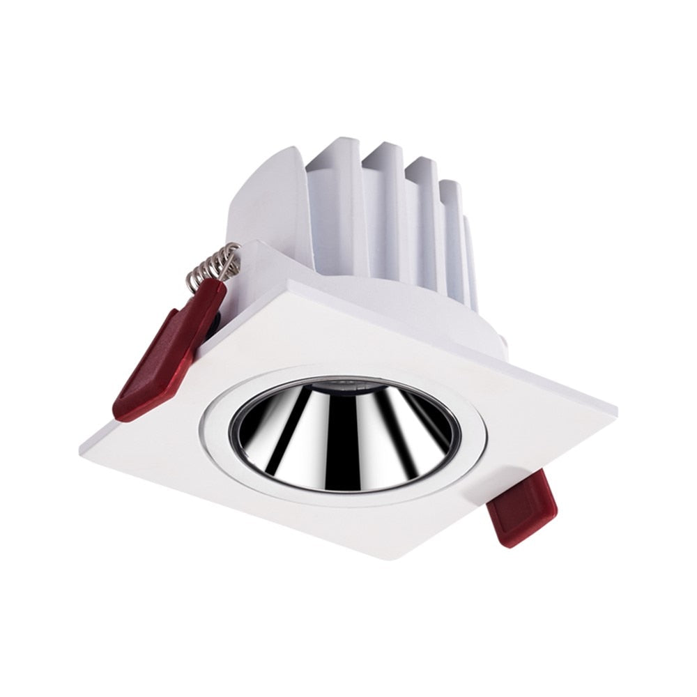 LED Downlight Dimmable 7W 12W Square/Round Recessed Lamp AC220V 230V NO Glare Recessed LED Lamp Spot Light for Indoor Lightings