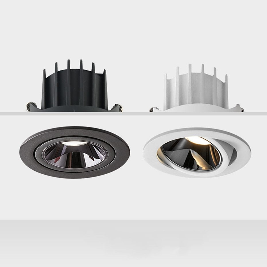 LED Downlight Dimmable 7W 12W Square/Round Recessed Lamp AC220V 230V NO Glare Recessed LED Lamp Spot Light for Indoor Lightings