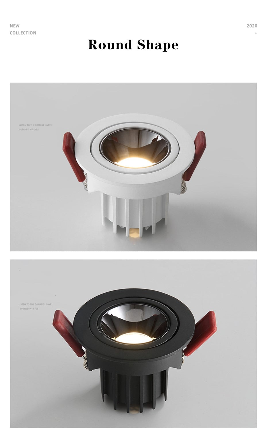 LED Downlight Dimmable 7W 12W Square/Round Recessed Lamp AC220V 230V NO Glare Recessed LED Lamp Spot Light for Indoor Lightings