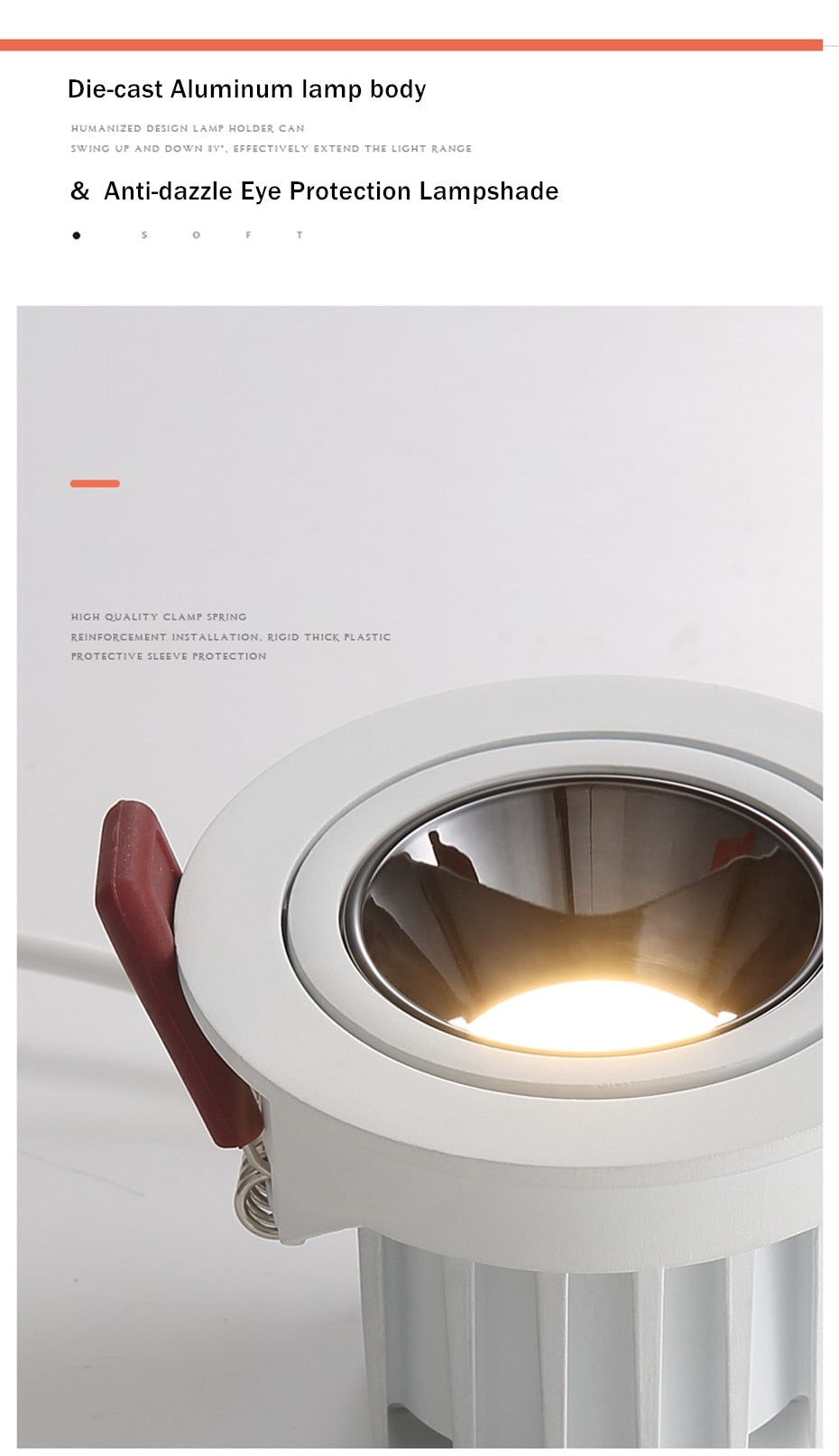 LED Downlight Dimmable 7W 12W Square/Round Recessed Lamp AC220V 230V NO Glare Recessed LED Lamp Spot Light for Indoor Lightings