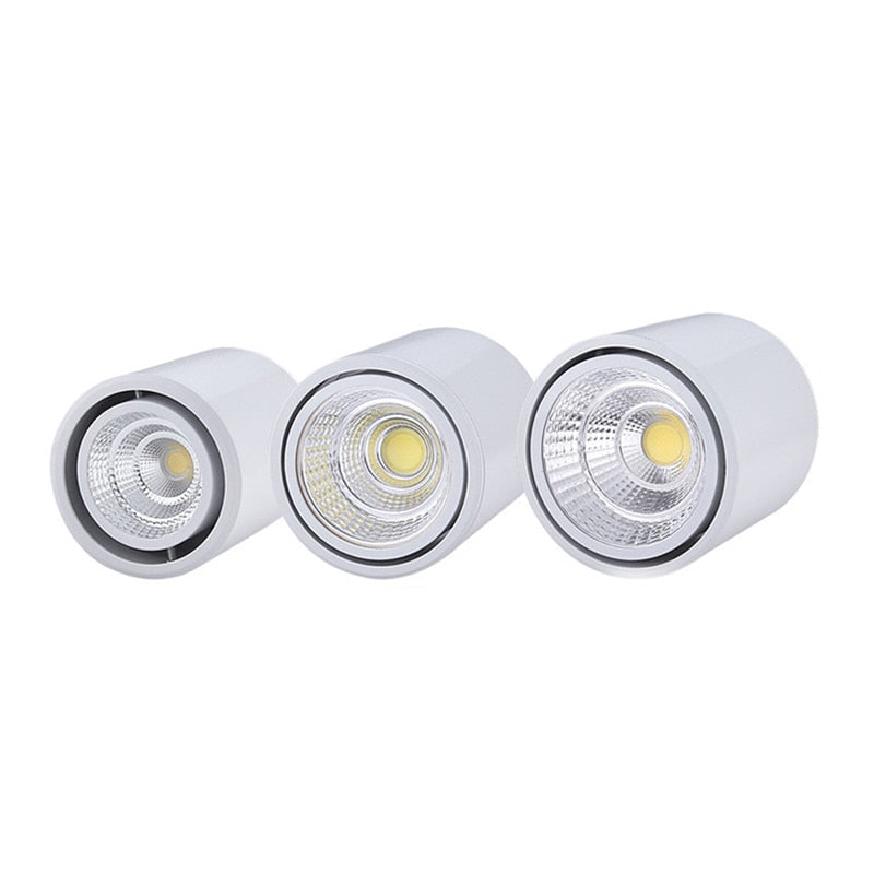 Dimmable Surface Mounted Rotating LED Downlights 5W/7W/10W/15W/20W Epistar Chip COB Ceiling Spot Light AC85~265V Background Lamp