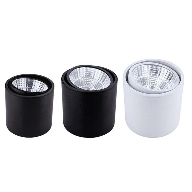 Dimmable Surface Mounted Rotating LED Downlights 5W/7W/10W/15W/20W Epistar Chip COB Ceiling Spot Light AC85~265V Background Lamp