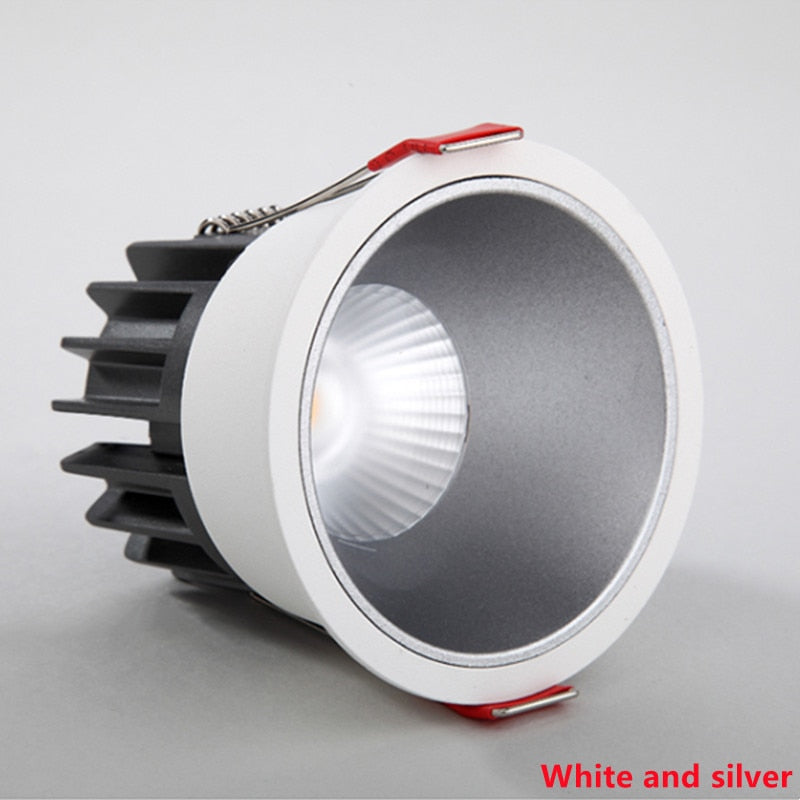 Dimmable Recessed Anti Glare COB LED Downlights 7W/9W/12W/15W LED Ceiling Spot Lights AC85~265V Background Lamps Indoor Lighting