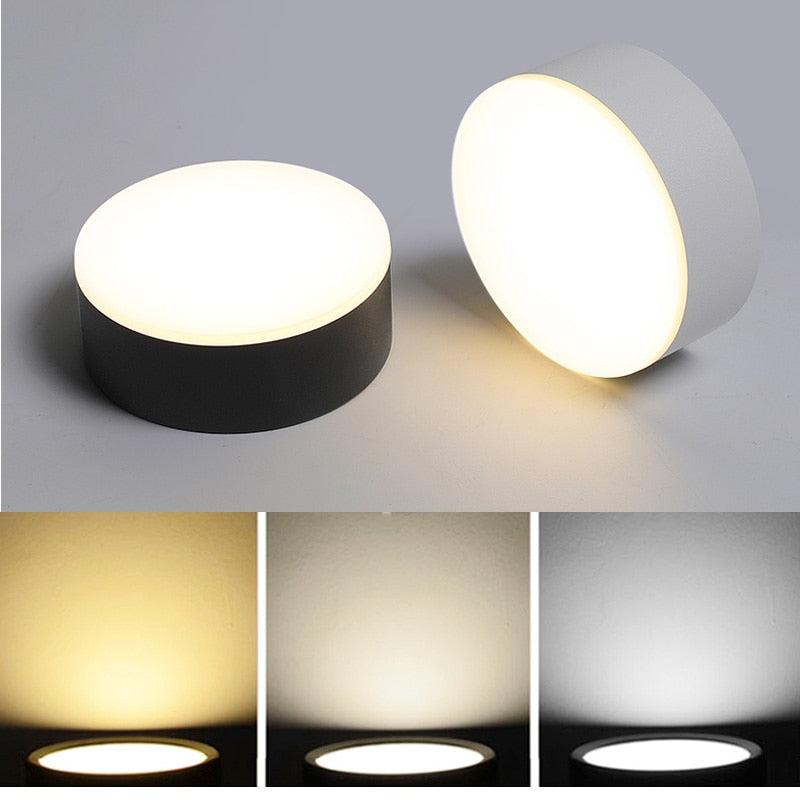 Ceiling Downlight Ultra Thin Surface Mounted 5W 7W 12W 18W Epistar White/Black LED Ceiling Lamp Spot Light For Home Room Decor