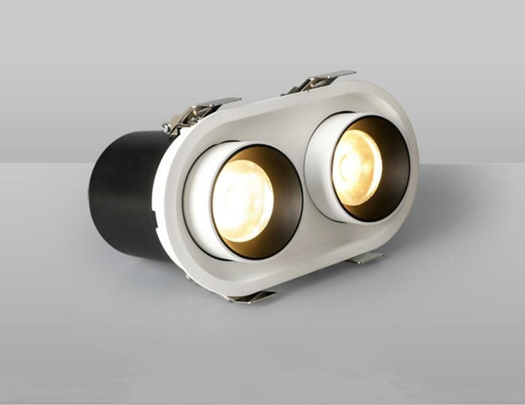 Retractable Rotating Dimmable Recessed COB LED Downlights 9W 12W 15W 24W 30W AC85-265V LED Ceiling Spot Lights Indoor Lighting