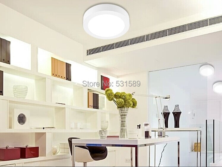 Dimmable 6w 12w 18w Surface mounted led downlight Round panel light smd Ultra thin circle ceiling Down lamp kitchen Bathroom lamp