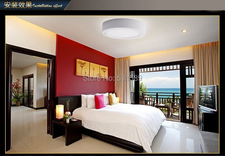 Dimmable 6w 12w 18w Surface mounted led downlight Round panel light smd Ultra thin circle ceiling Down lamp kitchen Bathroom lamp