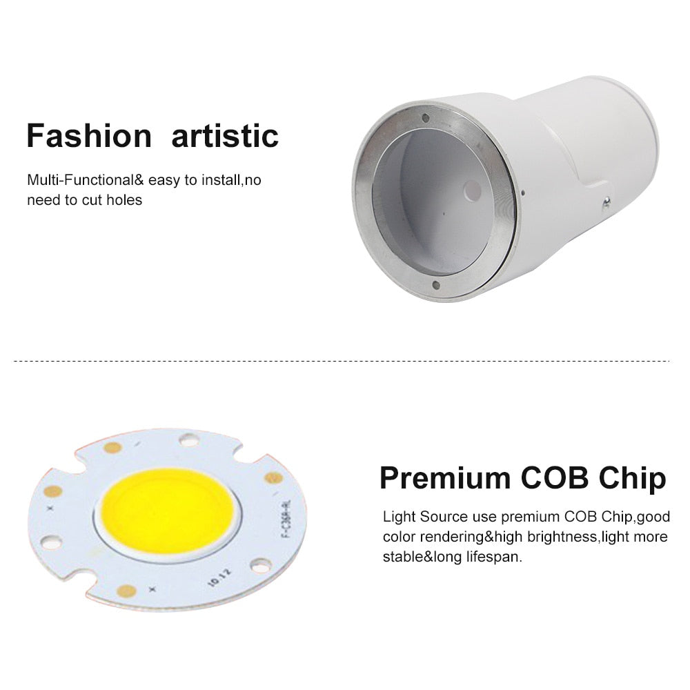 DBF LED Surface Mounted Downlight Dimmable 7W 10W 15W 20W LED Ceiling Spot Light AC90-265V for Living room Bedroom Kitchen