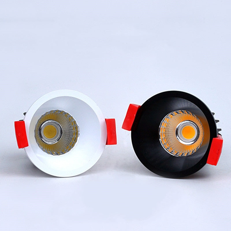 Dimmable Led Anti-glare downlight COB Spot Light 3w 5w 7w 10w 110V 230V 240V LED Lamp ceiling recessed Lights Indoor Lighting