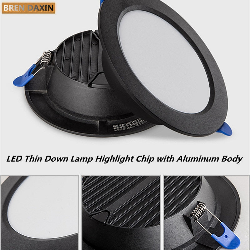 AC220V Round LED Downlight Embedded Daylight Spotlight 5W 9W 12W 18W Living Room Access Suitable for all kinds of occasions