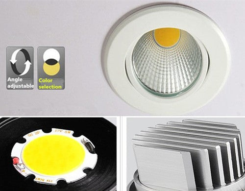 Downlight 30 PCS 7W 10W Dimmable Cob Led Downlights Cool/Warm White Recessed lamp 110V/220V/230V CE RoHS