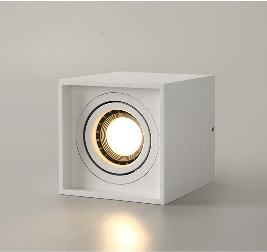 GU10 Downlight Led Downlight Surface Mounted Ceiling Lamp Buld Replaceable Angel Adjust Square Lighting Spot Lamp For Kitchen