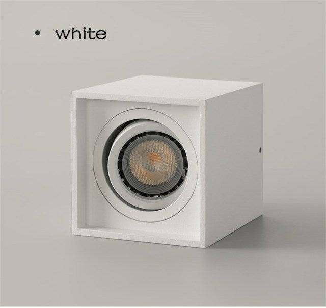 GU10 Downlight Led Downlight Surface Mounted Ceiling Lamp Buld Replaceable Angel Adjust Square Lighting Spot Lamp For Kitchen