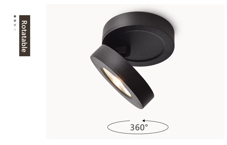 Led Downlights Surface Mounted Ceiling Lamp Spot Led Lamp Lighting Angle Adjustable 3W 5W 7W AC220V For Living Room Bedroom