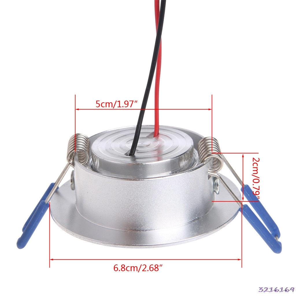 LED Lights 85-265V Cabinet Mini Downlight 1W Spot Ceiling Lamp