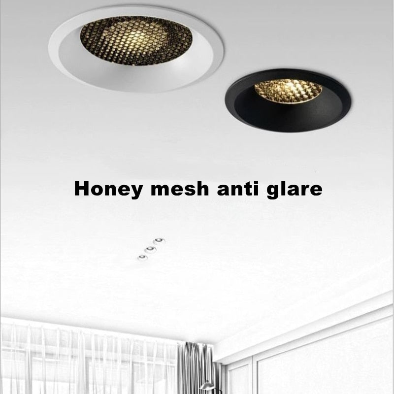 Ultra Thin Anti Glare Spot Light ceiling lamp 12W 9W 7W 5W Recessed led light 2020 NEW LED DownLight for Living room
