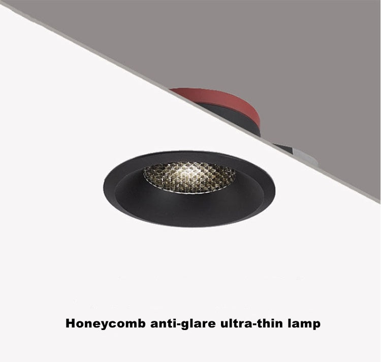Ultra Thin Anti Glare Spot Light ceiling lamp 12W 9W 7W 5W Recessed led light 2020 NEW LED DownLight for Living room