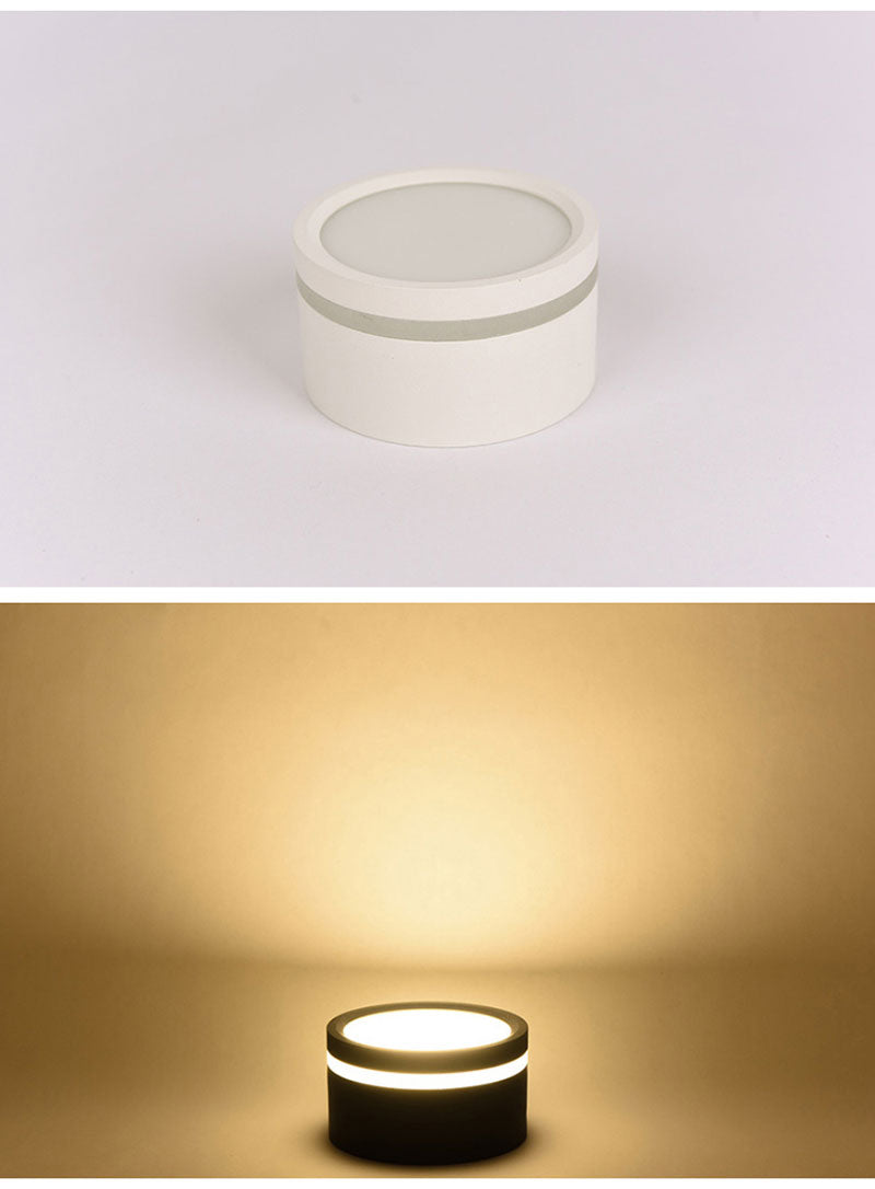 Led Surface Mounted Downlight 5W 7W Center and Edge Glow Ceiling Spotlight for Living Room Bedroom Ac220V Indoor Lighting