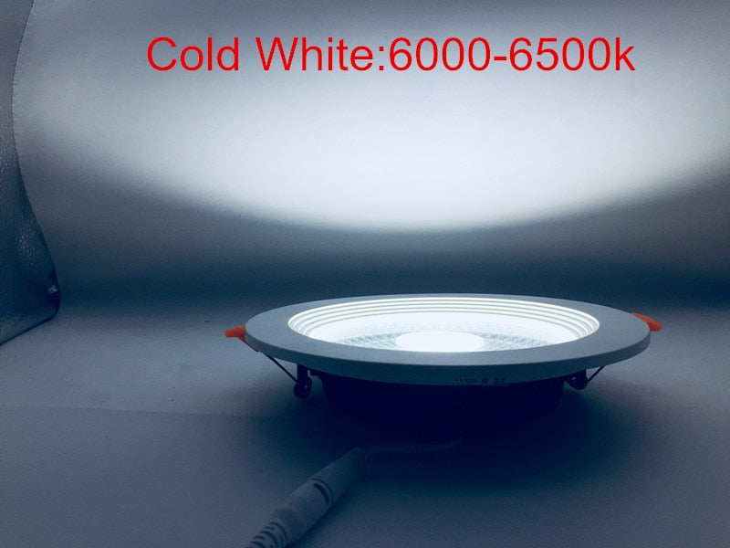 Ultra-Bright 5W 10W 15W 25W Recessed Round LED Downlight AC110V-240V COB LED Indoor Spot light