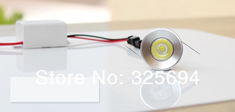 Dimmable 1w 50pcs/lot mini Ceiling downlight LED lamp Recessed Cabinet wall Bulb CE&Rohs for home living room illumination