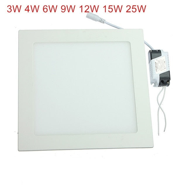 Dimmable LED Ceiling Downlight 3W 4W 6W 9W 12W 15W 25W recessed led panel light with driver AC85-265V Warm White/Cold White