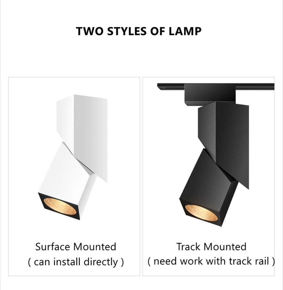 Surface Mounted Led Ceiling Lamp Foldable Modern Led Downlight 10W 12W 15W Dimmable AC110V 220V For Living Room Stores Kitchen