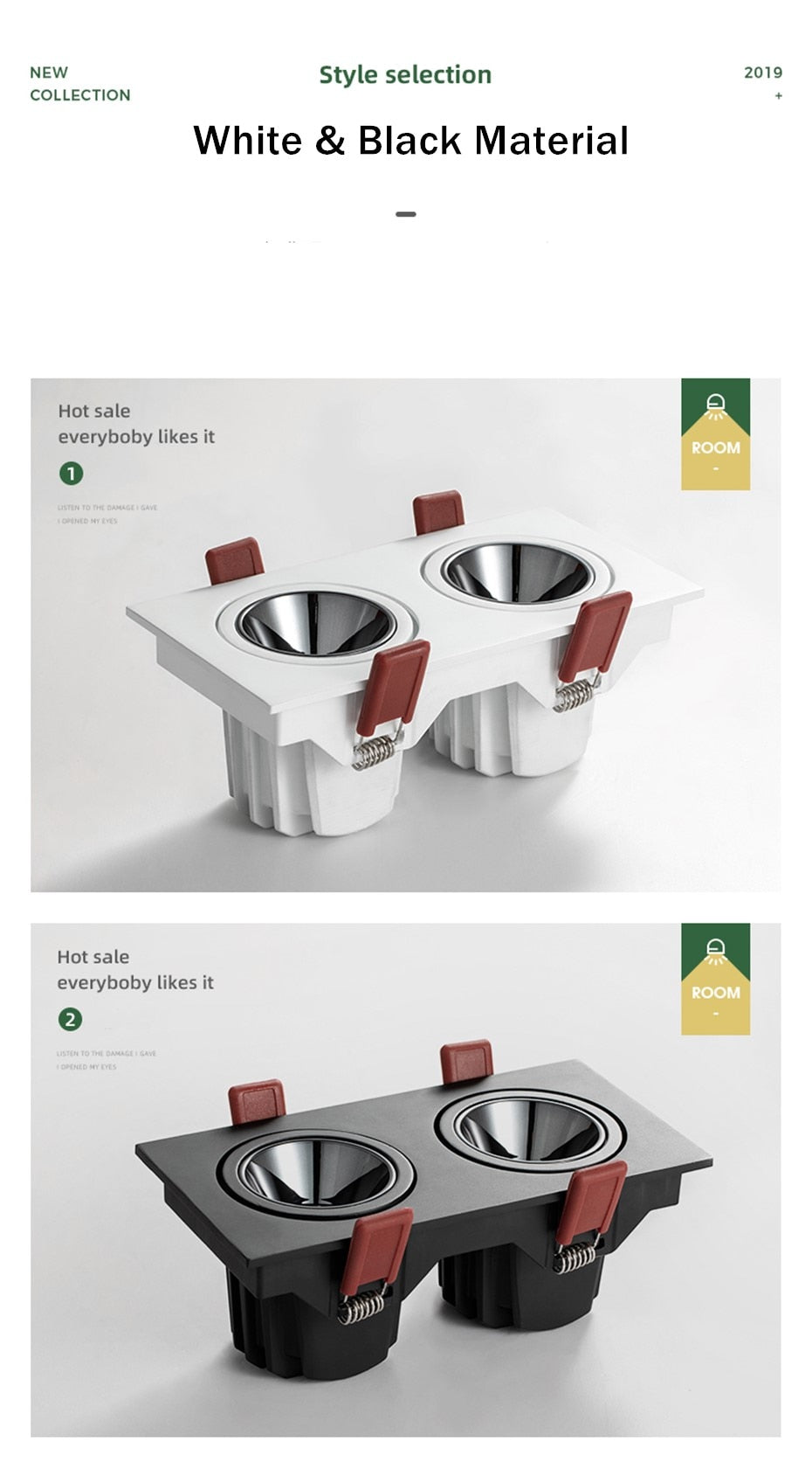 LED Recessed Ceiling Downlight 24W 7W LED Spot lighting Anti-Glare COB Spot light Indoor led Lighting fixture