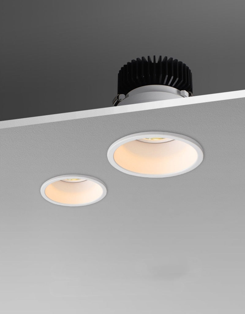Recessed GU10/MR16 LED Downlight Mounted Frame Round Anti-Glare Lamp Holder Cut Hole 55/75mm Ceiling Spot Lights Fitting Fixture