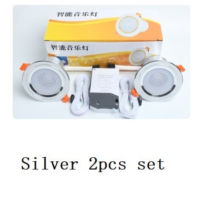 Remote Control Led Ceiling Round Downlight Bluetooth 4.0 Music App Smart Light Fixtures For Home Bases Kitchen Indoor Lighting