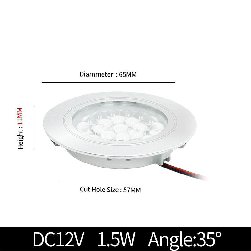 Ultra-thin spotlight LED small spotlight 12V mini downlight, used in the kitchen indoor ceiling living room cabinet built-in