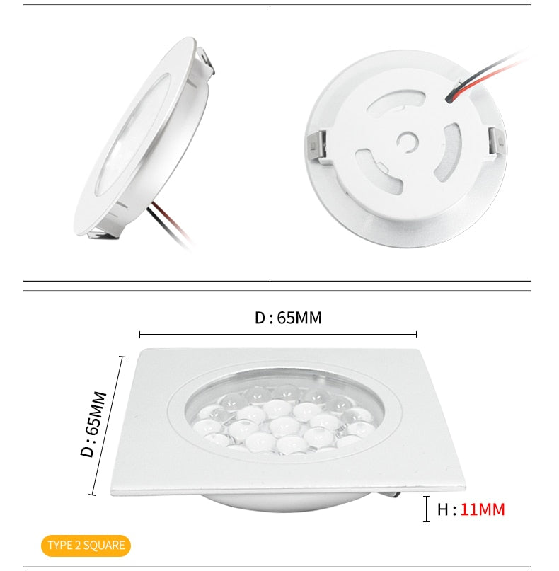Ultra-thin spotlight LED small spotlight 12V mini downlight, used in the kitchen indoor ceiling living room cabinet built-in