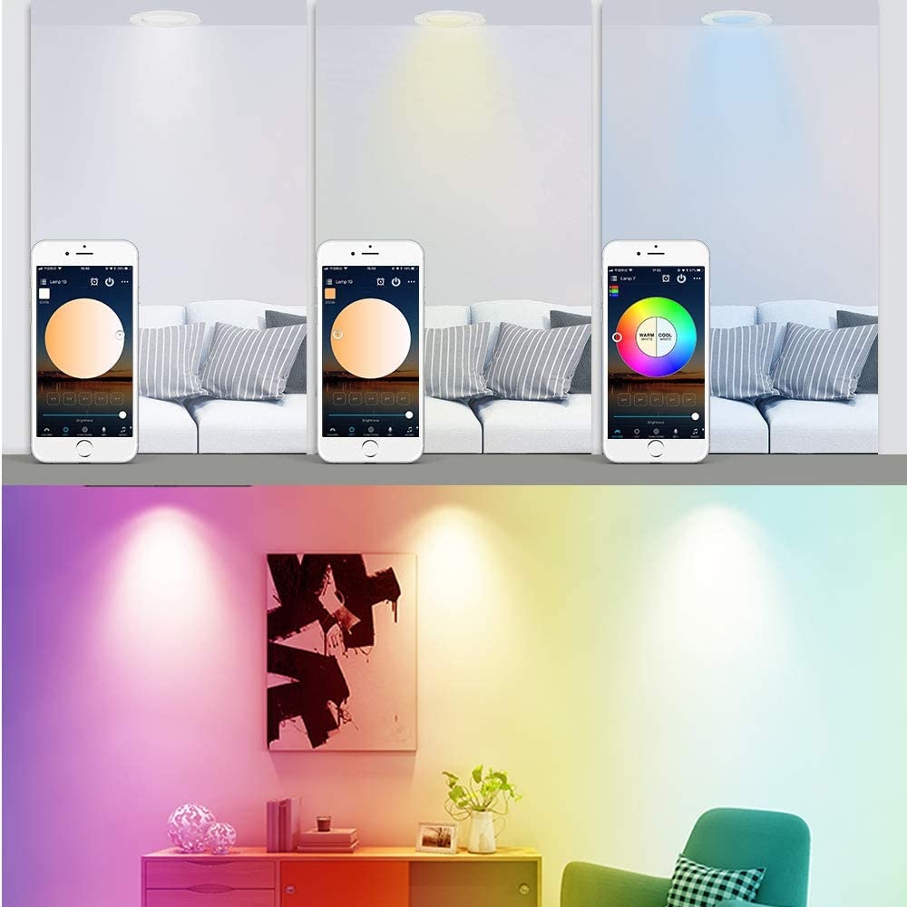 LED Downlight WiFi TUYA Smart Life Dimming Spot lamp 5W 7W 9W RGB Change Warm Cool Light 110V 220V Work with Alexa Google Home