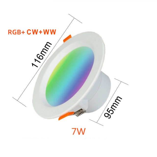LED Downlight WiFi TUYA Smart Life Dimming Spot lamp 5W 7W 9W RGB Change Warm Cool Light 110V 220V Work with Alexa Google Home