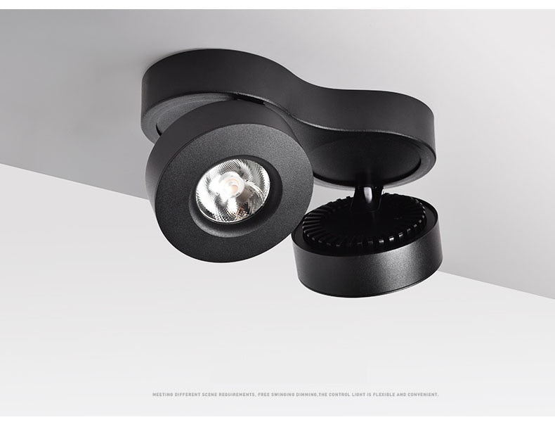 Adjustable Surface Mounted LED Downlight 2x12W 2x15W 2x20W COB LED Ceiling Lamps Down Light LED Spotlight Rotatable