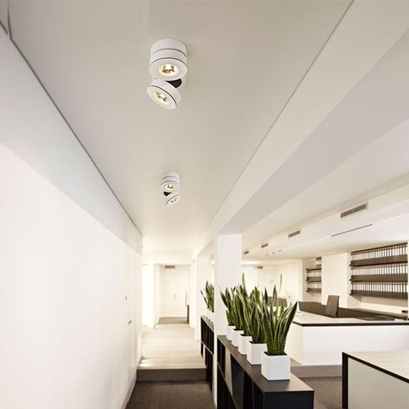 Adjustable Surface Mounted LED Downlight 2x12W 2x15W 2x20W COB LED Ceiling Lamps Down Light LED Spotlight Rotatable