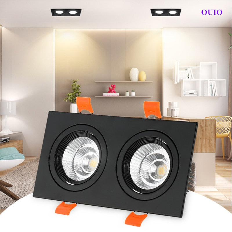 Recessed Dimmable LED Downlight 30W/24W/20W COB Ceiling Lamps Spot Lights Epistar Chip AC85-265V Indoor Lighting