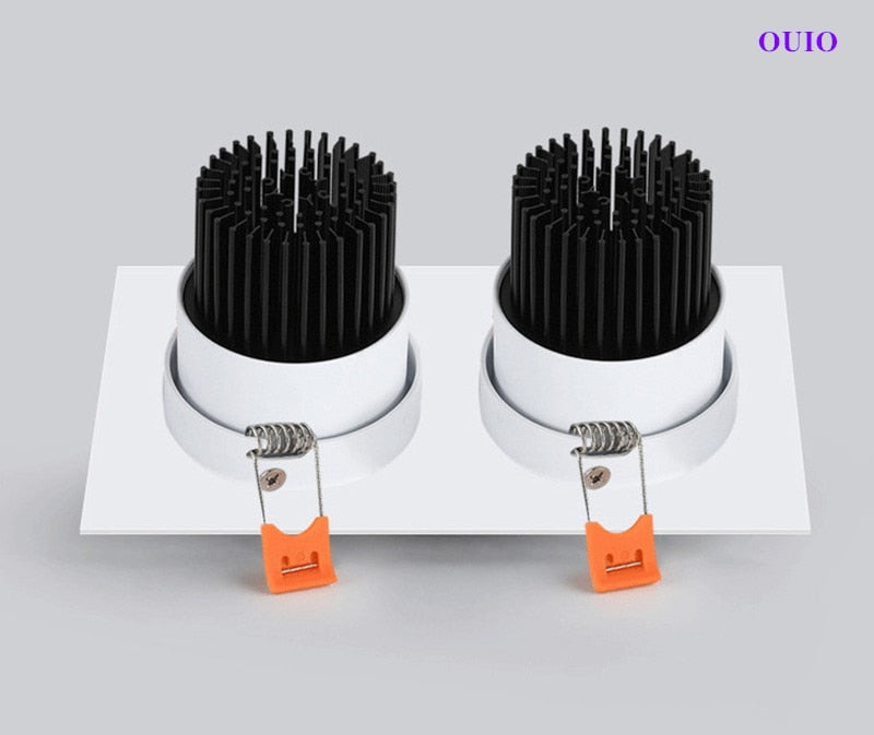 Recessed Dimmable LED Downlight 30W/24W/20W COB Ceiling Lamps Spot Lights Epistar Chip AC85-265V Indoor Lighting