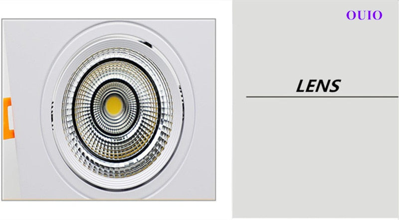 Recessed Dimmable LED Downlight 30W/24W/20W COB Ceiling Lamps Spot Lights Epistar Chip AC85-265V Indoor Lighting